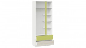 Шкаф для одежды комбинированный «Сканди» Дуб Гарден/Белый/Зеленый в Нюрбе - nyurba.katalogmebeli.com | фото 3