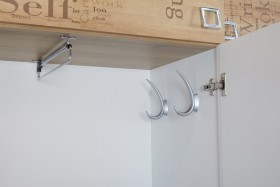 Шкаф для одежды «Оксфорд» (Ривьера/Белый с рисунком) в Нюрбе - nyurba.katalogmebeli.com | фото 7