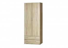 Шкаф для платья и белья 2-х дверный без зеркала Дуб Сонома в Нюрбе - nyurba.katalogmebeli.com | фото
