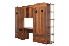 Шкаф комбинированный для белья «Навигатор» (Дуб Каньон) в Нюрбе - nyurba.katalogmebeli.com | фото 6