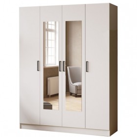 Шкаф комбинированный Ларс (1,6) белый в Нюрбе - nyurba.katalogmebeli.com | фото