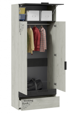 Шкаф комбинированный для одежды «Оксфорд-2» в Нюрбе - nyurba.katalogmebeli.com | фото 2