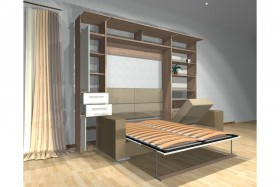 Шкаф-кровать с диваном Каролина в Нюрбе - nyurba.katalogmebeli.com | фото 3