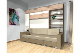 Шкаф-кровать с диваном Каролина в Нюрбе - nyurba.katalogmebeli.com | фото 4