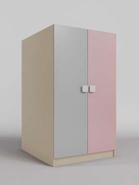 Шкаф под кровать второго яруса Грэйси (Розовый/Серый/корпус Клен) в Нюрбе - nyurba.katalogmebeli.com | фото