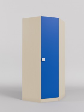 Шкаф угловой (угловая секция) Скай (Синий/корпус Клен) в Нюрбе - nyurba.katalogmebeli.com | фото