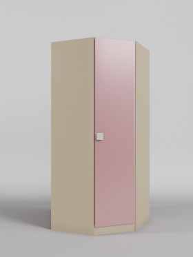 Шкаф угловой (угловая секция) Грэйси (Розовый/корпус Клен) в Нюрбе - nyurba.katalogmebeli.com | фото 1