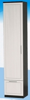 Шкаф высокий с ящиком ДЛЯ ГОСТИНОЙ ШВЯ-450 Венге/Дуб выбеленный в Нюрбе - nyurba.katalogmebeli.com | фото