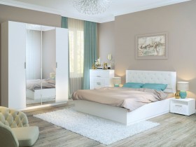 Спальня Тиффани (Белый текстурный) в Нюрбе - nyurba.katalogmebeli.com | фото