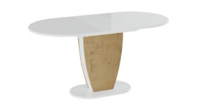 Стол обеденный «Монреаль» Тип 1 (Белый глянец/Бунратти) в Нюрбе - nyurba.katalogmebeli.com | фото 2