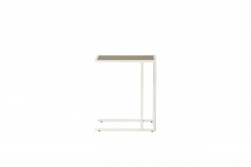 Стол приставной Скандик 42.24 (со стеклом) (металл: белый) в Нюрбе - nyurba.katalogmebeli.com | фото 3
