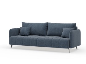 Валериан диван трёхместный прямой Синий, ткань RICO FLEX 101 в Нюрбе - nyurba.katalogmebeli.com | фото