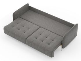 Валериан диван трёхместный прямой Стальной, ткань RICO FLEX 9292 в Нюрбе - nyurba.katalogmebeli.com | фото 3