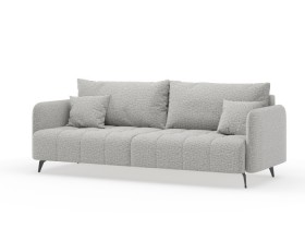 Валериан диван трёхместный прямой Светло-серый, ткань RICO FLEX 108 в Нюрбе - nyurba.katalogmebeli.com | фото