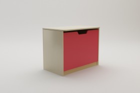 Ящик для игрушек Бэрри (Бежевый/Красный/корпус Клен) в Нюрбе - nyurba.katalogmebeli.com | фото