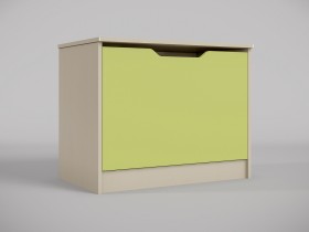 Ящик для игрушек Эппл (Зеленый/корпус Клен) в Нюрбе - nyurba.katalogmebeli.com | фото