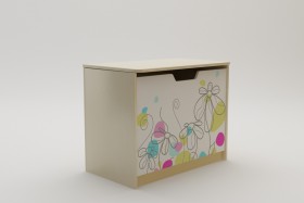 Ящик для игрушек Флёр (Белый/корпус Клен) в Нюрбе - nyurba.katalogmebeli.com | фото