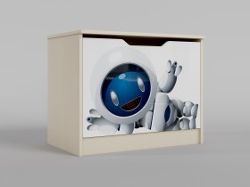 Ящик для игрушек Санни (Белый/корпус Клен) в Нюрбе - nyurba.katalogmebeli.com | фото