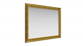 Зеркало навесное "Айрум"/(дуб кальяри / профиль: золото с орнаментом) в Нюрбе - nyurba.katalogmebeli.com | фото
